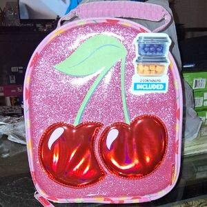 CHERRY DESIGN INSULATED LUNCH BAG